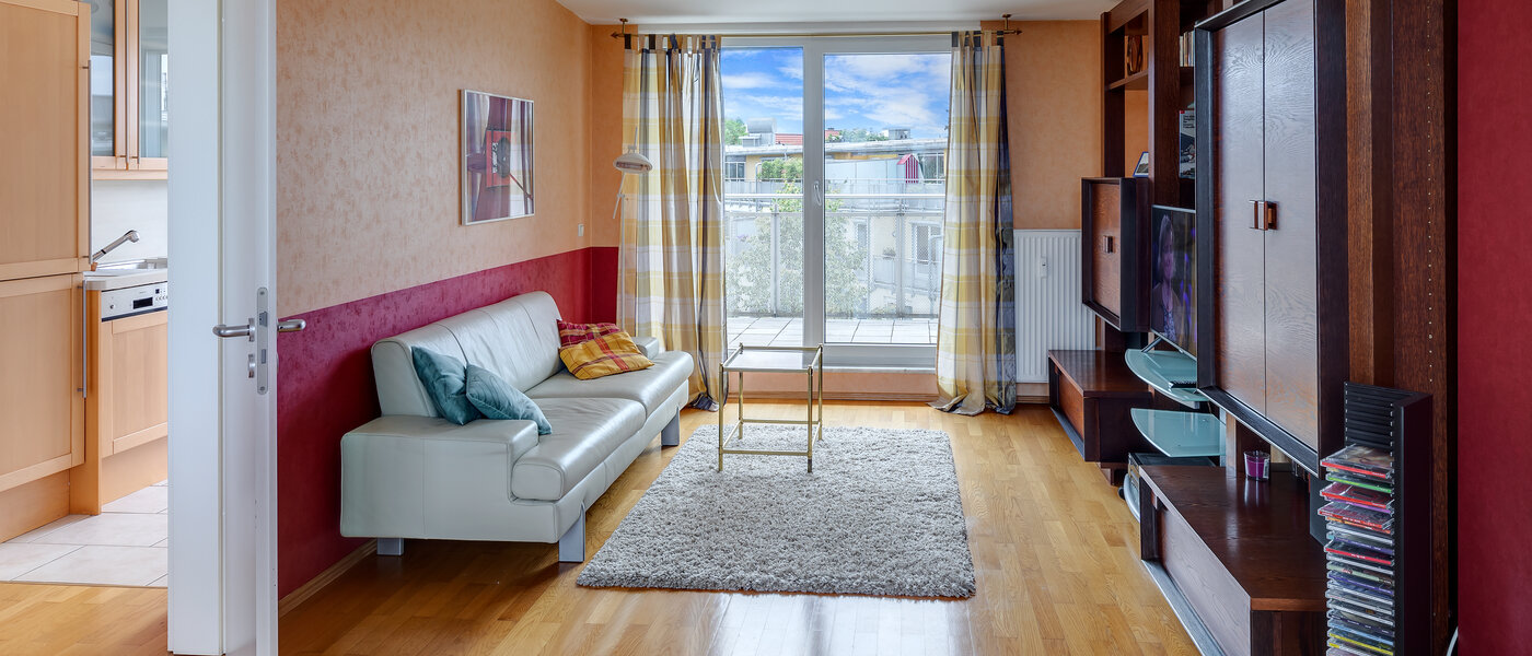 appartement avec terrasse sur le toit München Sendling-Westpark 04 pièce à vivre 5946