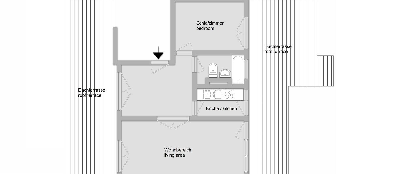 appartement avec terrasse sur le toit München Sendling-Westpark 01 plan d'étage 5946