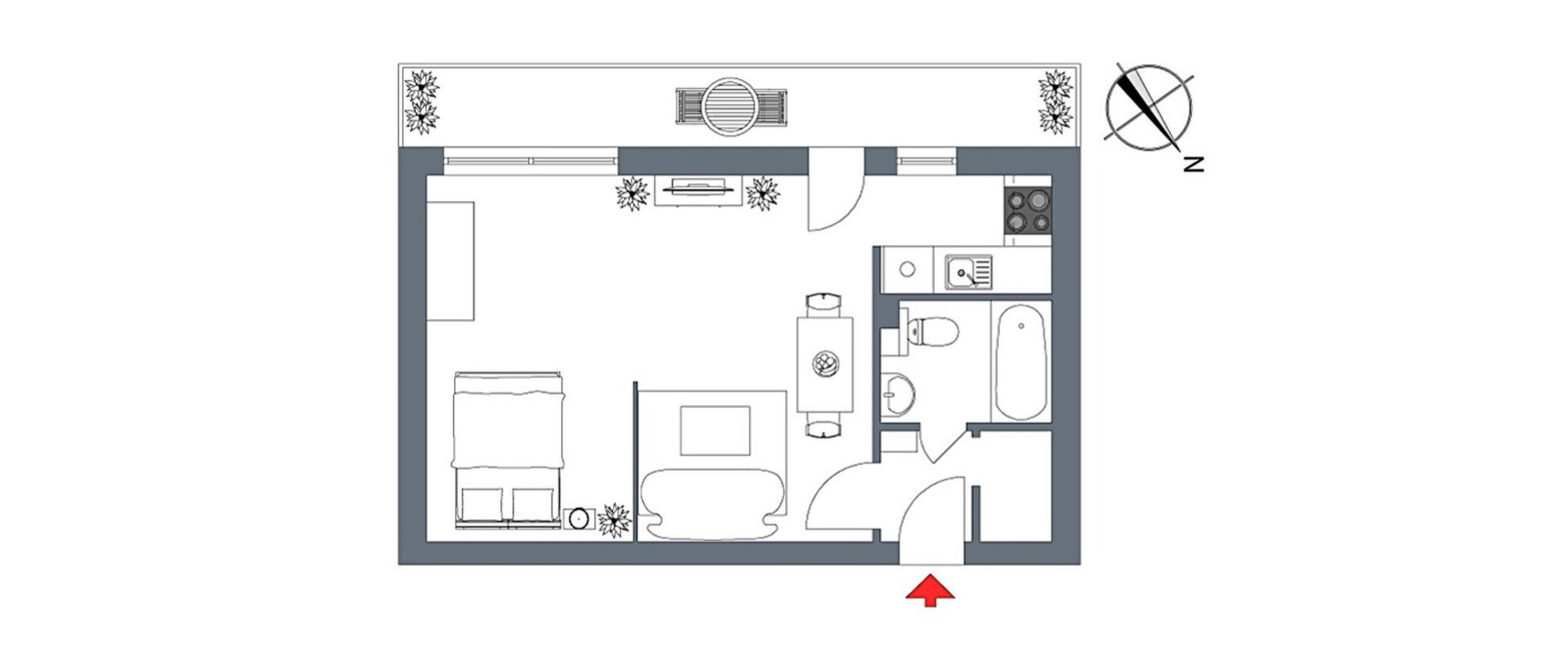 appartement München Schwabing 01 plan d'étage 6560