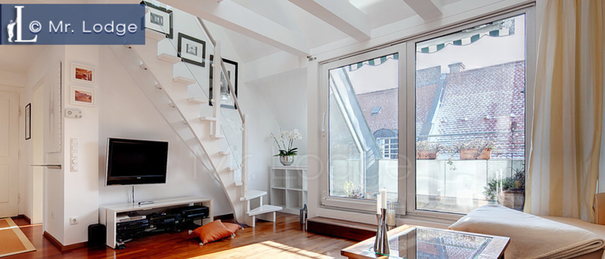 appartement avec mezzanine München Lehel 01 salon 6601
