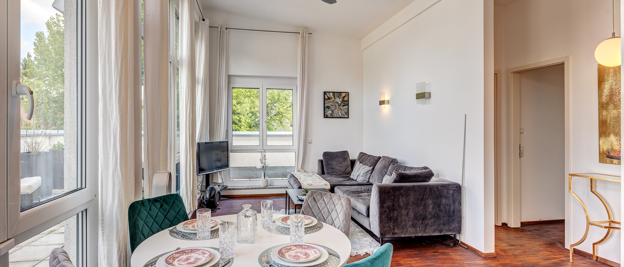 appartement avec terrasse sur le toit München Fasanerie 02 pièce à vivre 6919
