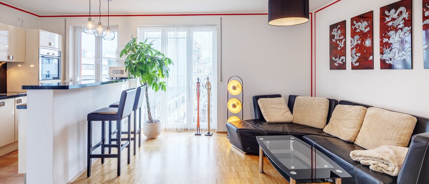 appartement avec terrasse sur le toit München Schwabing-West 01 pièce à vivre 7226