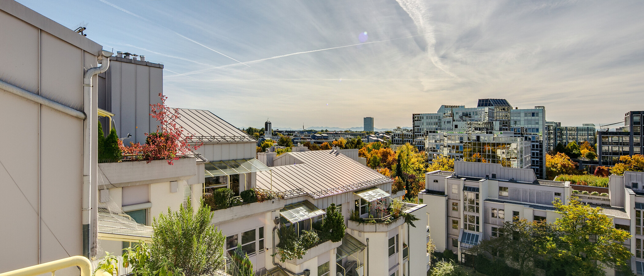 appartement avec terrasse sur le toit München Arabellapark 01 vue 7279