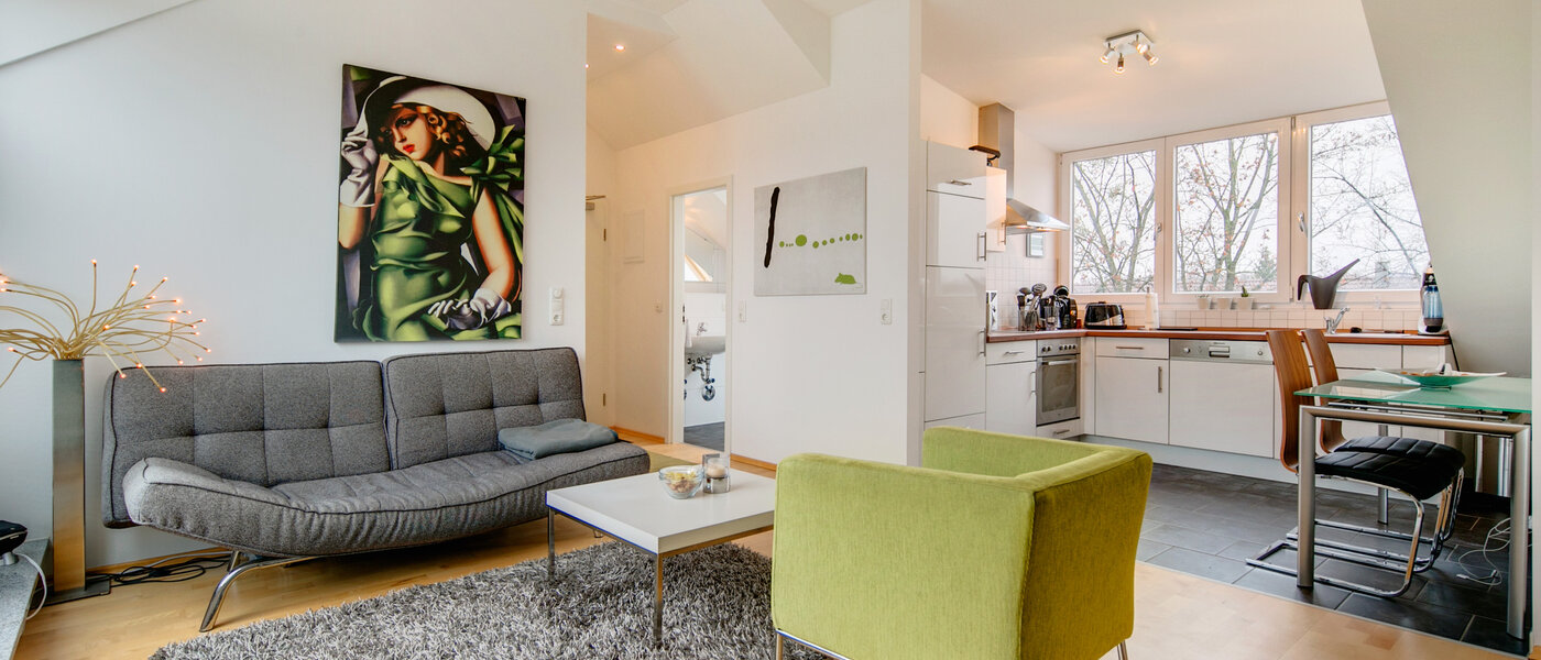 appartement avec terrasse sur le toit München Untermenzing 04 salon 7372