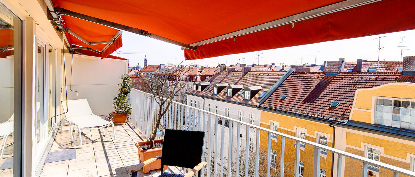 appartement avec terrasse sur le toit München Schwabing-West (rund um den Hohenzollernplatz) 01 terrasse sur le toit 7704