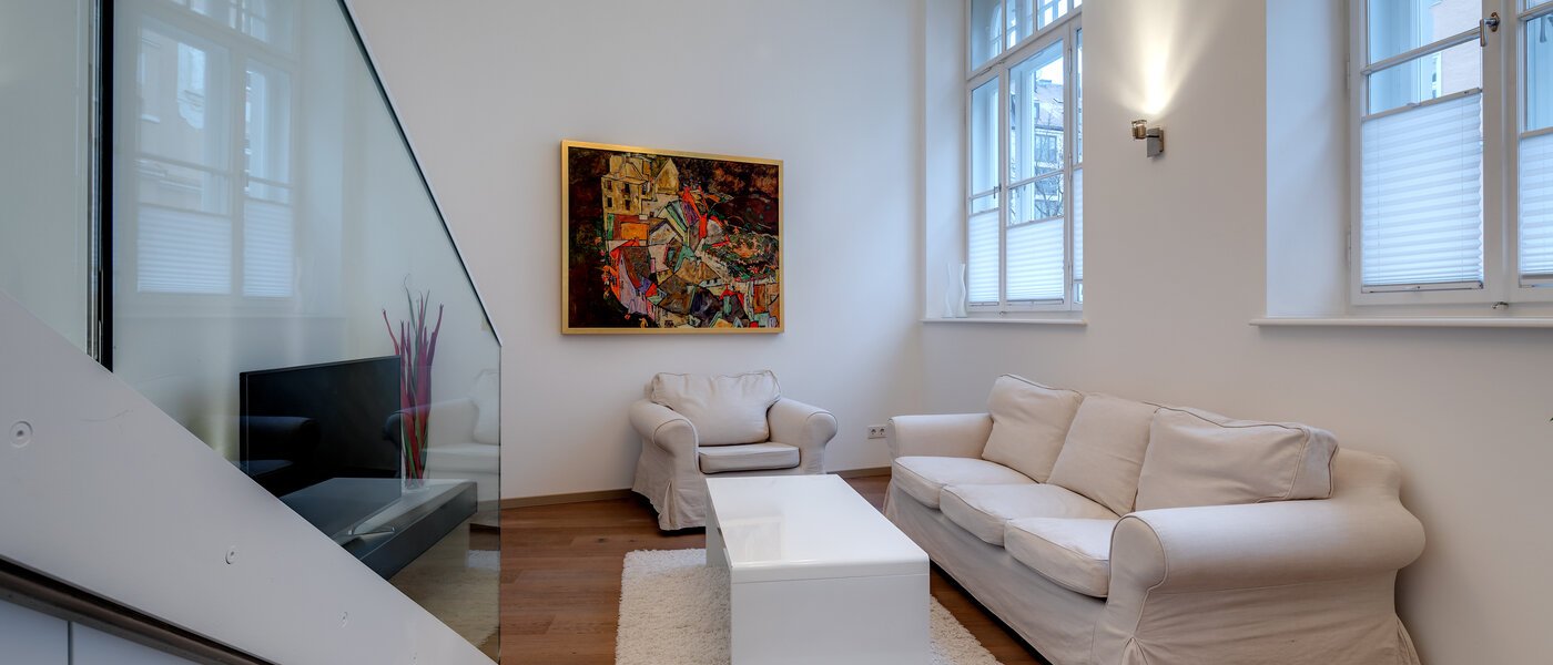 appartement avec mezzanine München Maxvorstadt 03 salon 8163