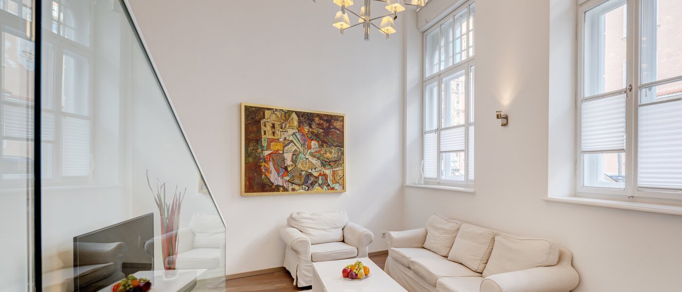 appartement avec mezzanine München Maxvorstadt 02 pièce à vivre 8163