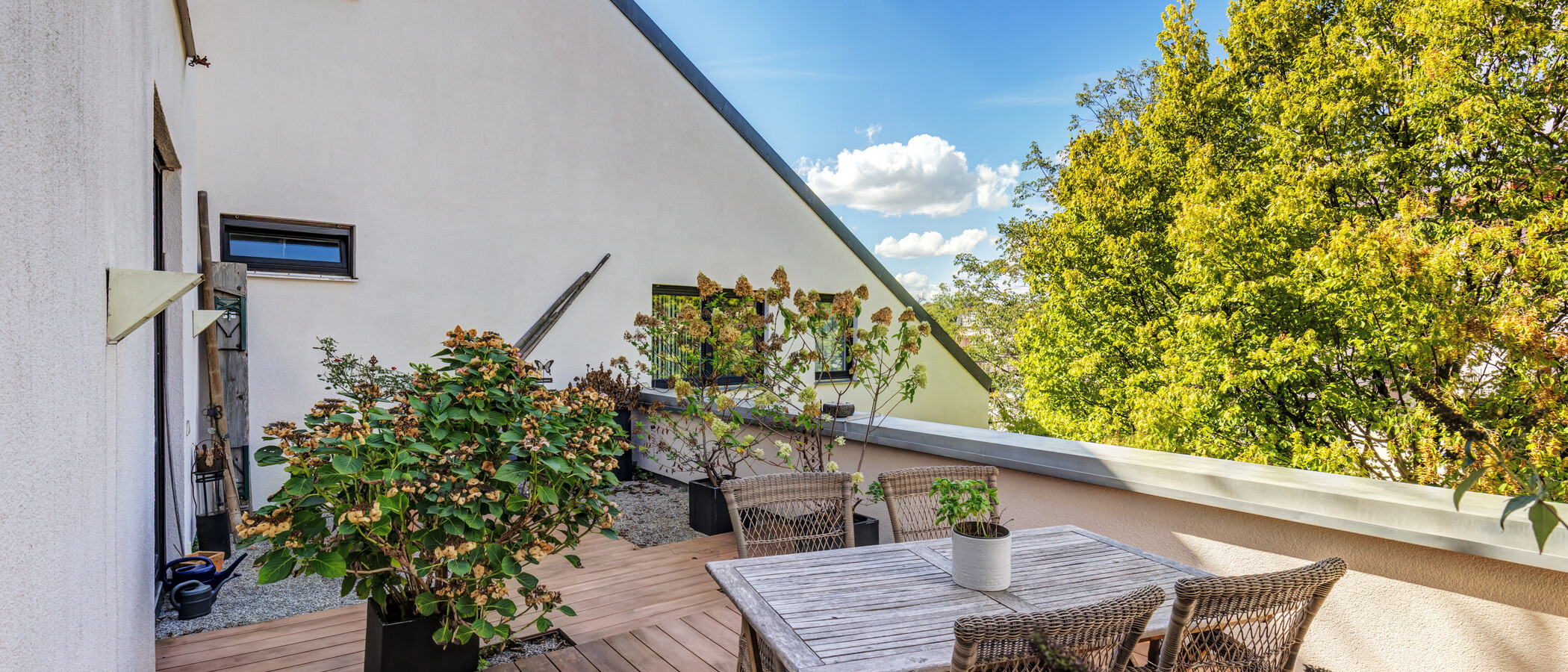 appartement style maisonnette avec mezzanine München Nymphenburg 03 terrasse sur le toit 8333
