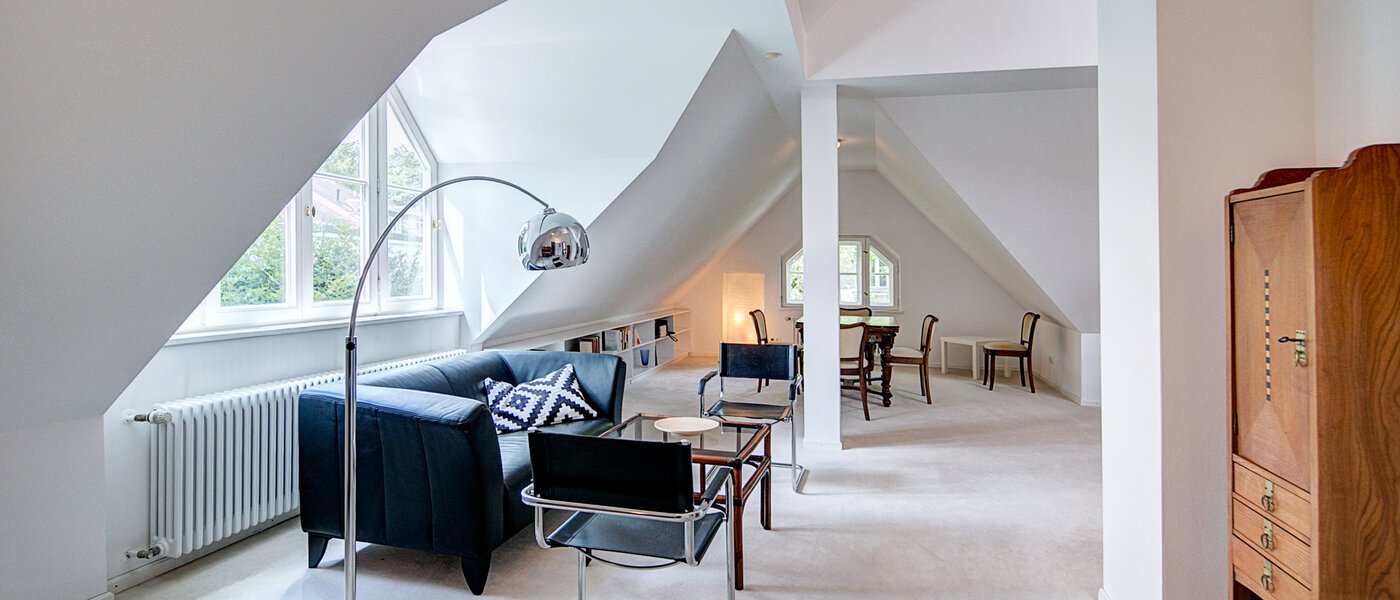 appartement sous les toits München Solln 03 salon 8785