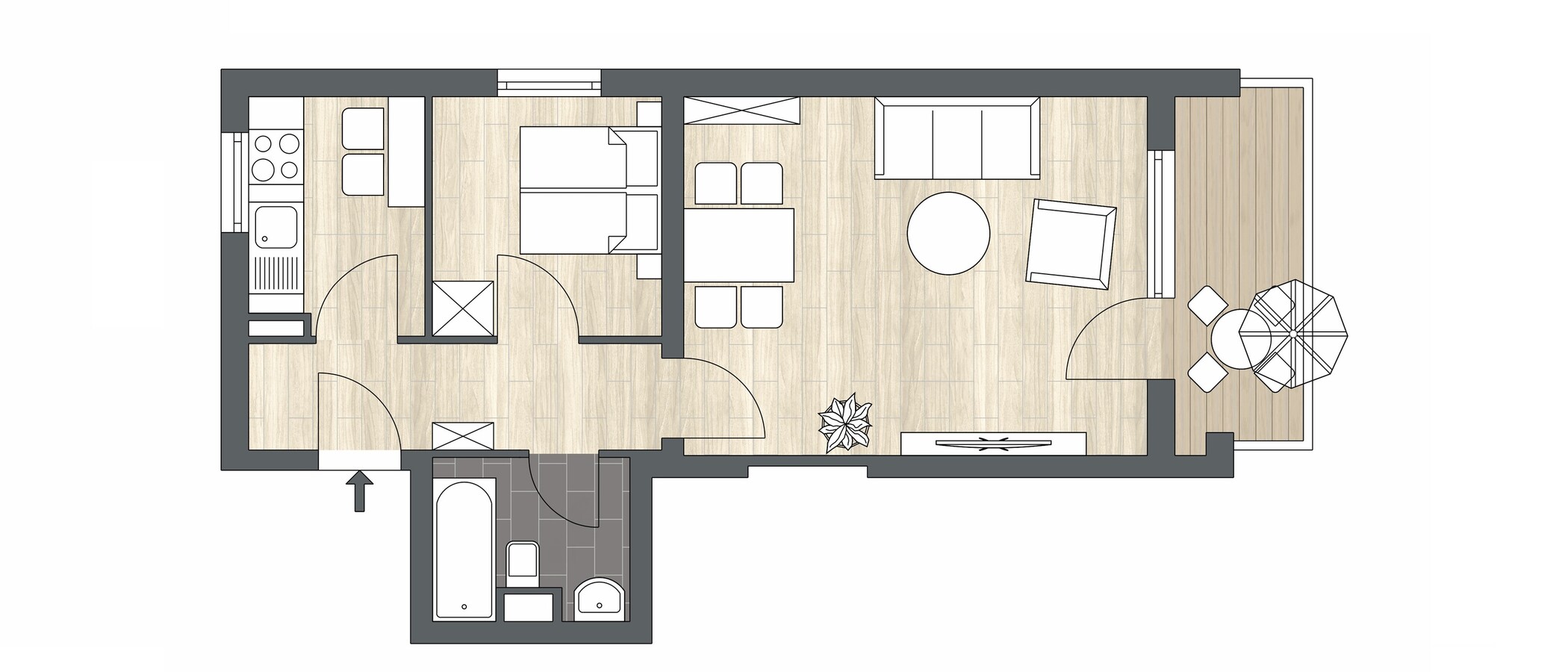 appartement München Thalkirchen 01 plan d'étage 8820