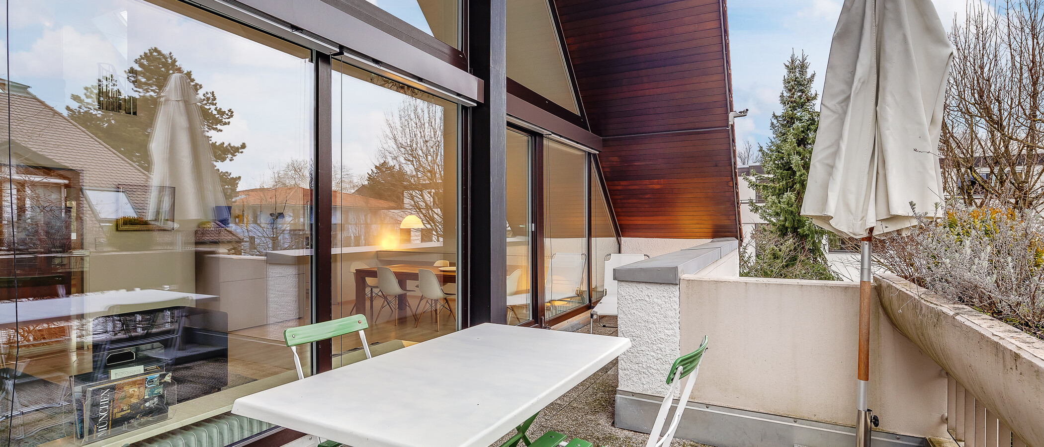 appartement München Nymphenburg-Gern 01 terrasse sur le toit 9046