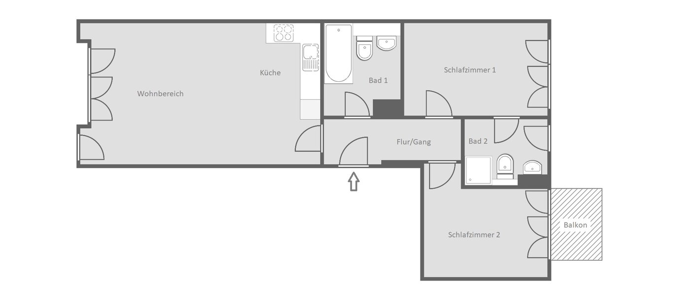 appartement München Neuhausen 01 plan d'étage 9058
