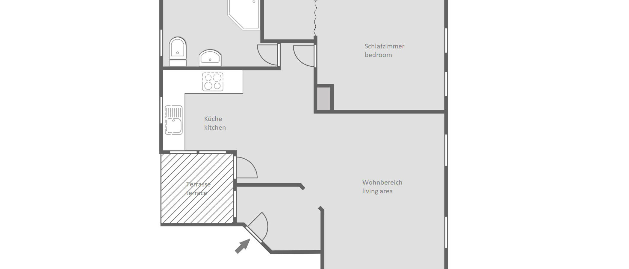 appartement avec terrasse sur le toit München Gärtnerplatzviertel 01 plan d'étage 9135