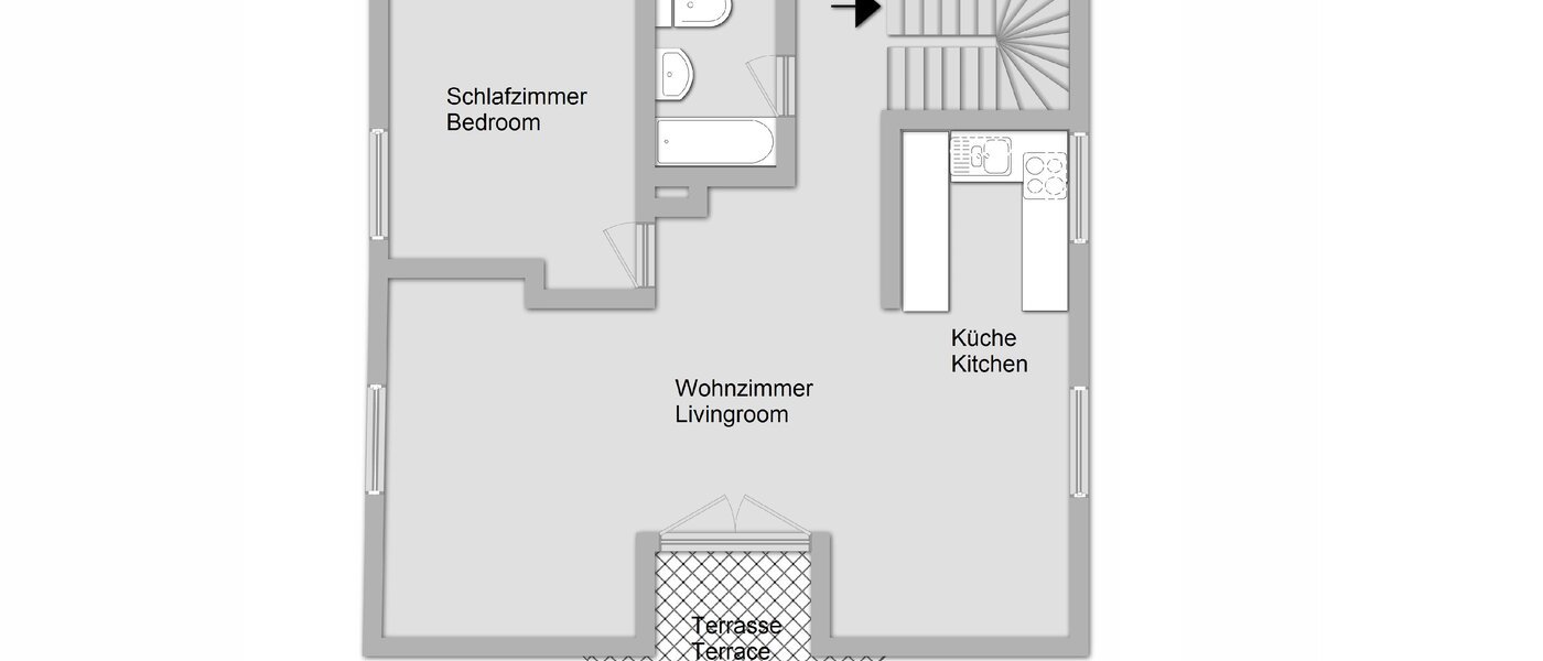 appartement avec terrasse sur le toit München Bogenhausen 01 plan d'étage 9274