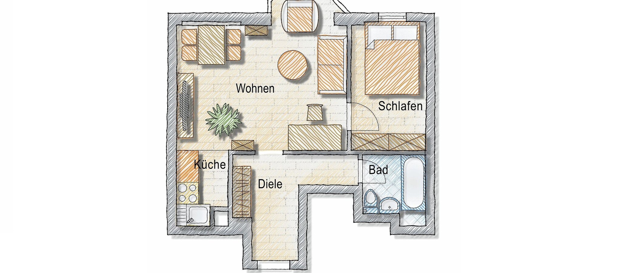 appartement München Lehel 01 plan d'étage 939