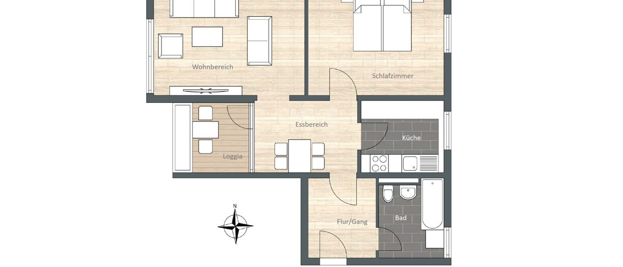 appartement Unterschleißheim Am Hart 01 plan d'étage 955