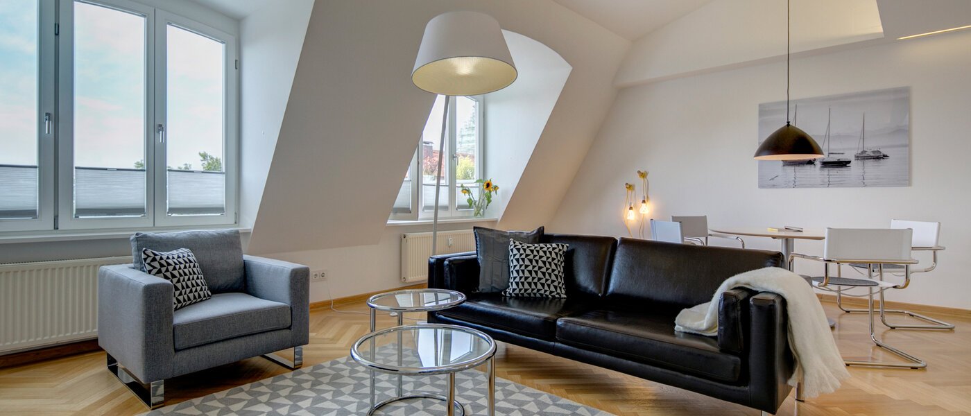 appartement avec terrasse sur le toit München Schwabing-Nord (zw. Belgrad- & Leopoldstraße) 01 salon 9584