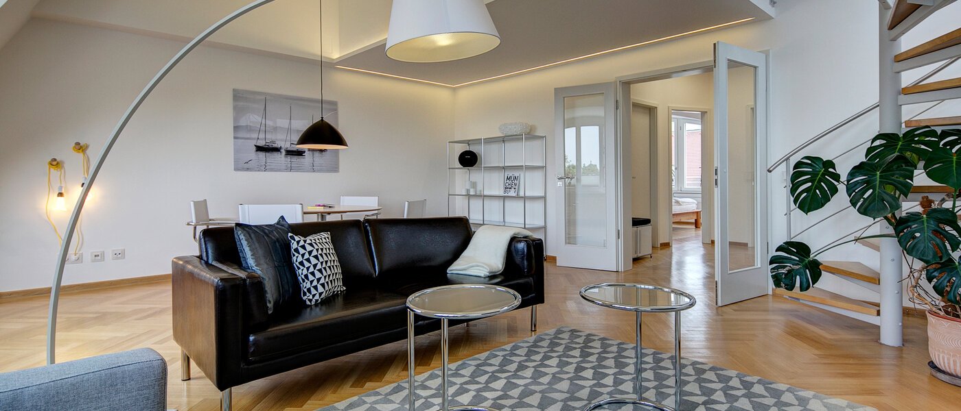 appartement avec terrasse sur le toit München Schwabing-Nord (zw. Belgrad- & Leopoldstraße) 02 salon 9584