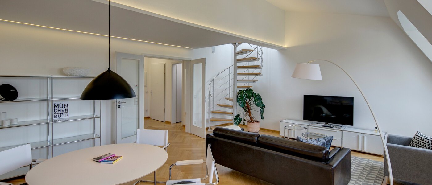 appartement avec terrasse sur le toit München Schwabing-Nord (zw. Belgrad- & Leopoldstraße) 04 salon 9584