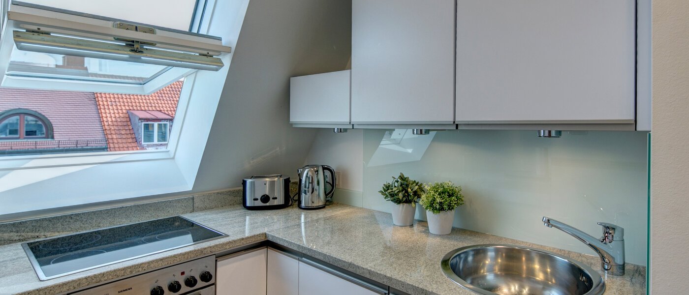appartement avec terrasse sur le toit München Schwabing-Nord (zw. Belgrad- & Leopoldstraße) 02 cuisine 9584