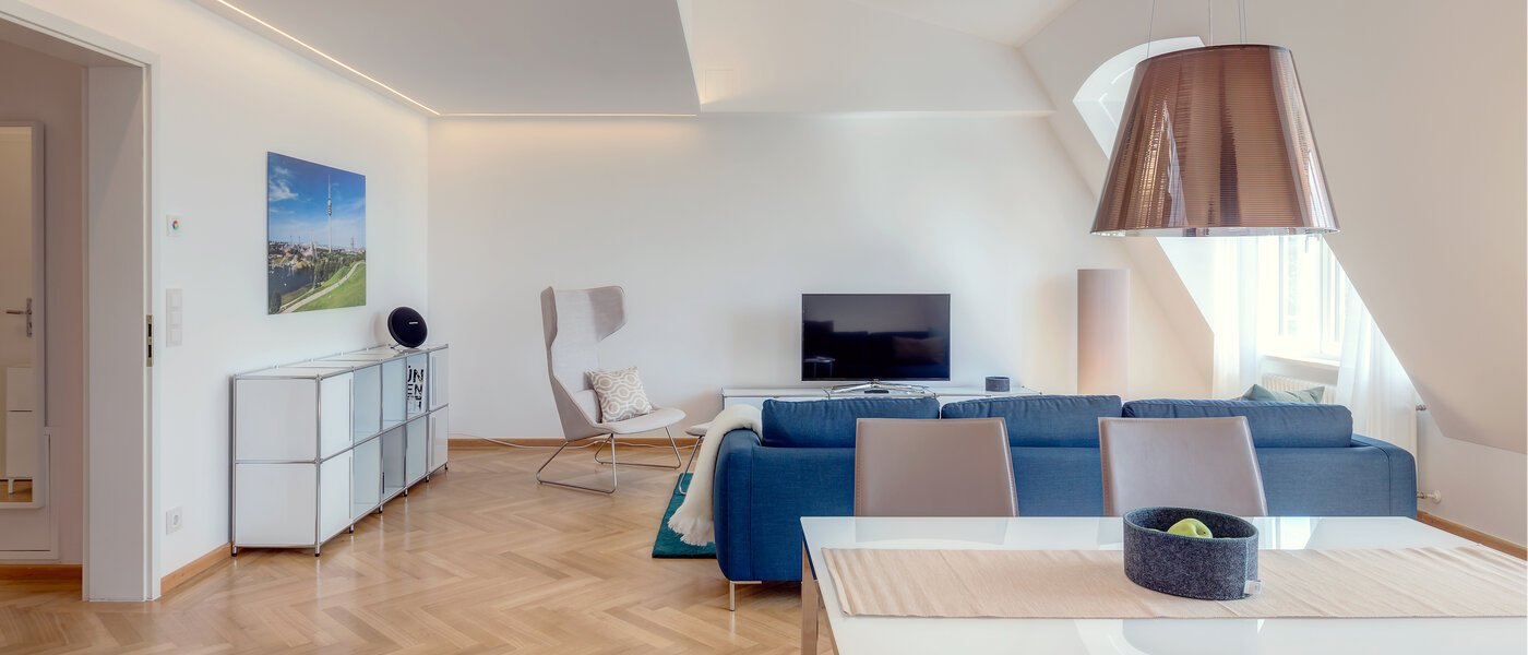 appartement avec terrasse sur le toit München Schwabing 03 salon 9602