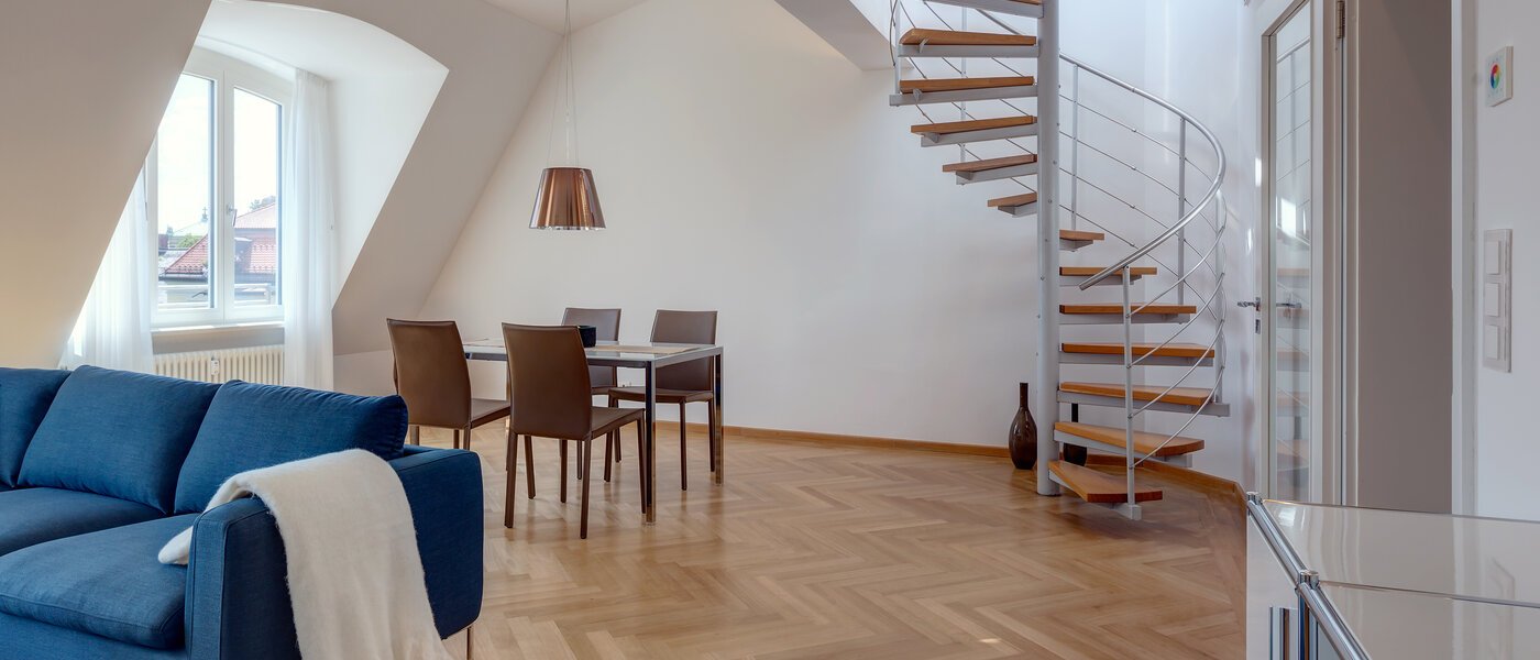 appartement avec terrasse sur le toit München Schwabing 04 salon 9602