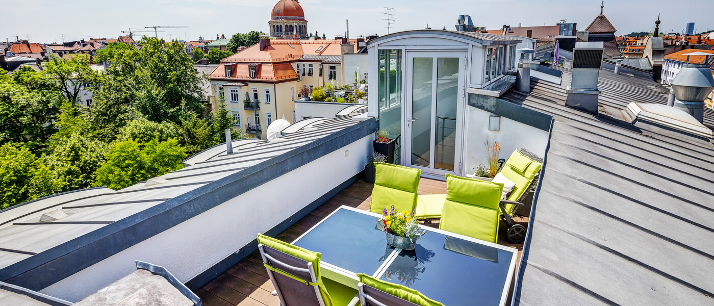 appartement avec terrasse sur le toit München Schwabing 01 terrasse sur le toit 9602