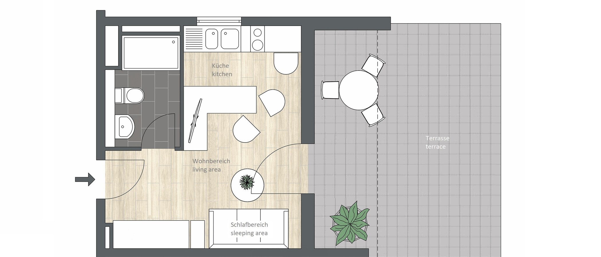 appartement München Ramersdorf 01 plan d'étage 9668