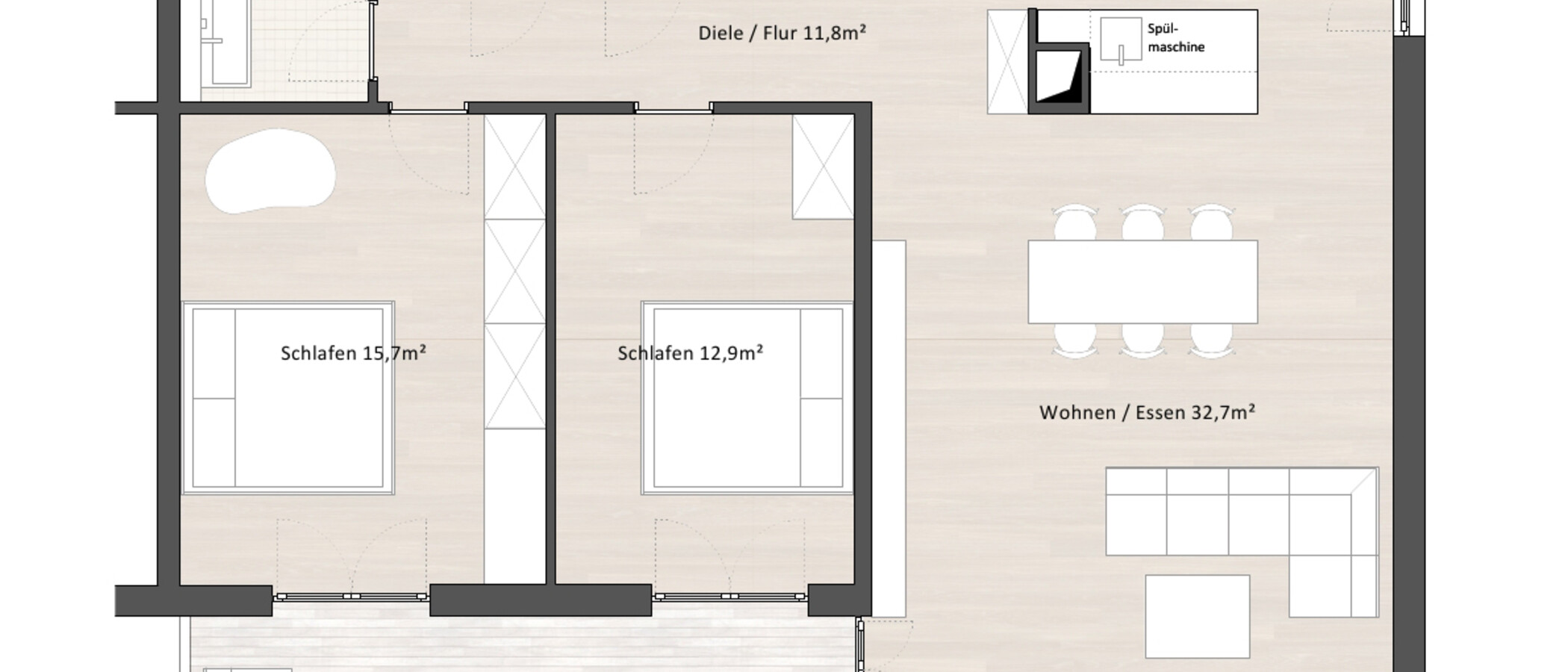 appartement München Herzogpark 01 plan d'étage 9714