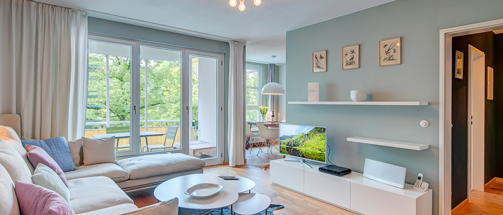 appartement München Nymphenburg-Gern 01 salon 9853