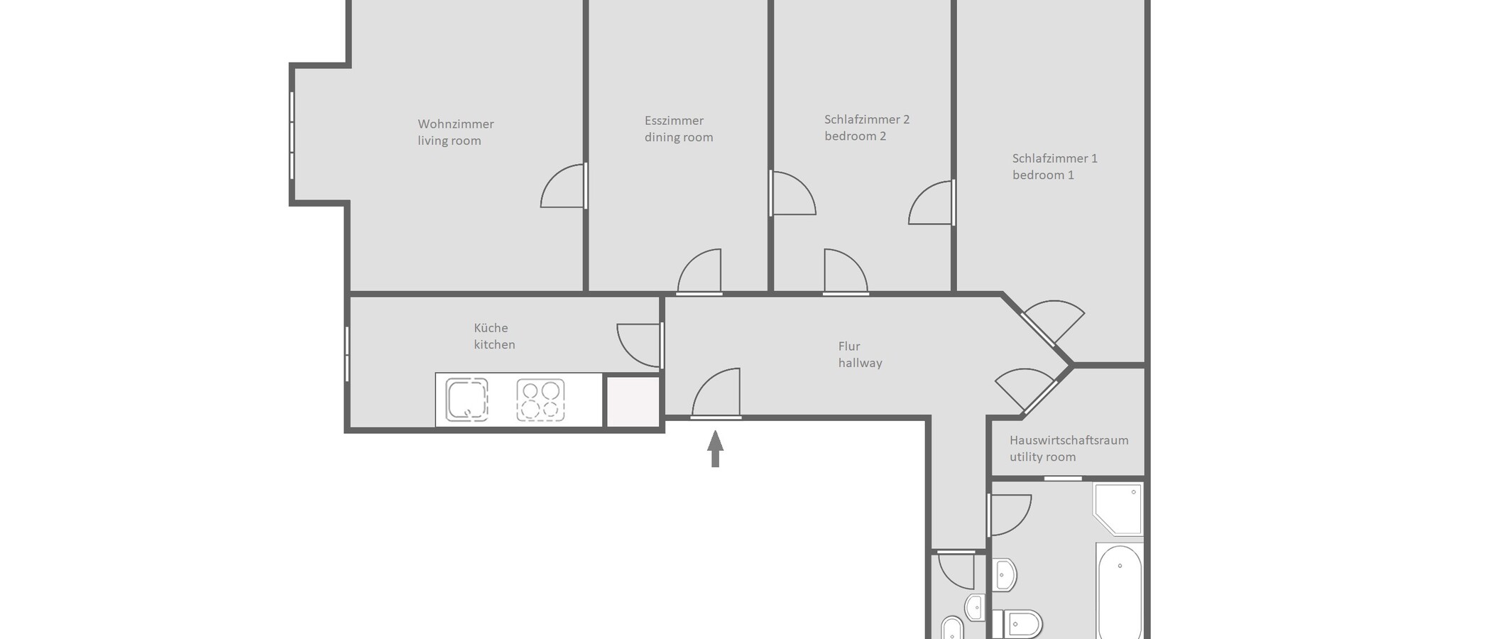 appartement München Schwabing-Nord (zw. Belgrad- & Leopoldstraße) 01 plan d'étage 9895