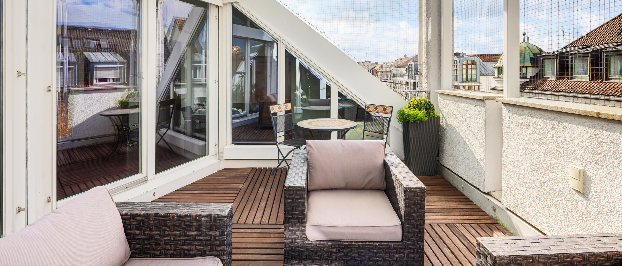appartement style maisonnette avec mezzanine München Maxvorstadt - Museumsviertel 03 terrasse sur le toit 9925