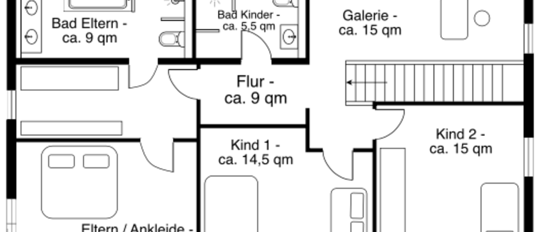 villa München Schwabing - Domagkpark 02 plan d'étage 995