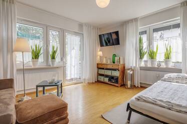 Appartement meublé au rez-de-chaussée à Moosach à louer