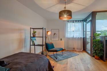 Appartement avec cuisine design et balcon