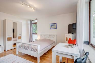 Bel appartement en mezzanine avec vue sur la verdure