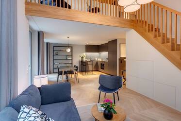 Appartement style maisonnette avec mezzanine très beau et meublé à Herzogpark