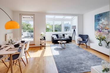 Appartement inondé de lumière avec terrasse sur le toit à louer