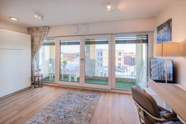 Appartement moderne d'une pièce avec vue imprenable