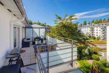 Appartement avec terrasse ensoleillée sur le toit près de la Kolumbusplatz
