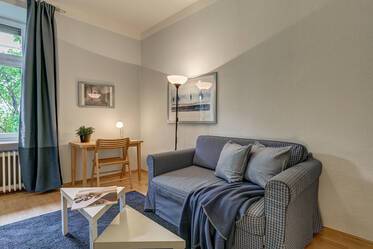 Situation privilégiée à Schwabing : Appartement meublé de 1,5 pièce