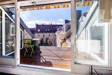 Appartement sur le toit-terrasse avec galerie