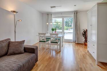A louer : appartement meublé au rez-de-chaussée avec balcon