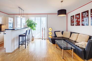 Appartement de 2 pièces avec terrasse sur le toit, au centre de Schwabing