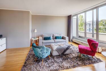 Appartement central de 2 pièces avec balcon et lave-linge séchant