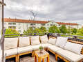 appartement style maisonnette avec mezzanine Unterföhring 03 terrasse sur le toit 13159