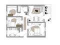 appartement München Maxvorstadt - Westen 01 plan d'étage 13243