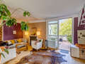 appartement style maisonnette avec mezzanine München Nymphenburg 02 pièce à vivre 8333