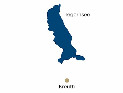 Carte du district de la région de Tegernsee Carte du district de la région de Tegernsee