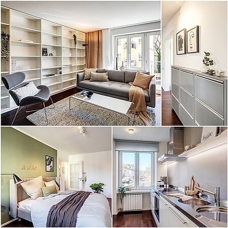 ID 12071: Situation top Schwabing, avec grand balcon